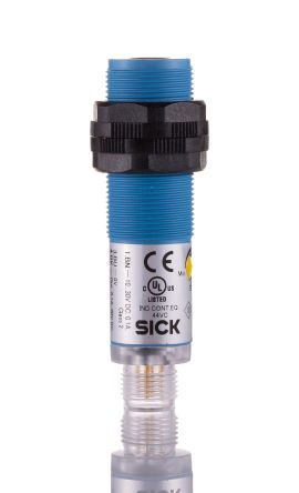 Sick V180-2 Zylindrisch Optischer Sensor, Energetisch, Bereich 1 Mm → 500 Mm, Lichtschaltung, PNP Ausgang,