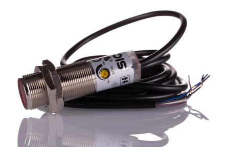 Sick V180-2 Zylindrisch Optischer Sensor, Energetisch, Bereich 1 Mm → 1,1 M, Hell-/Dunkelschaltung, PNP Ausgang,