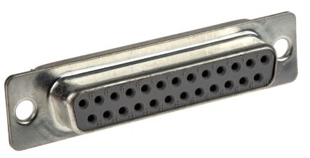 Cinch FD Sub-D Steckverbinder Buchse, 25-polig / Raster 2.76mm, Durchsteckmontage Lötanschluss