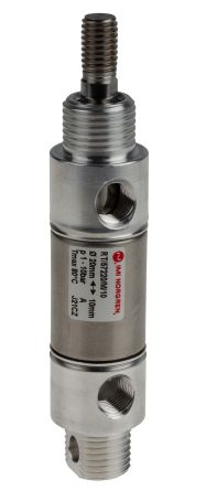 IMI Norgren Cilindro Pneumatico A Profilo Tondo RT/57200/M, Doppio Effetto, Foro Da 20mm, Corsa 10mm, Rc 1/8, 10 Bar Max