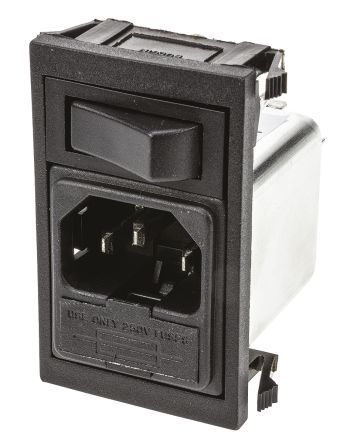 Bulgin C14 IEC Filter Stecker, 250 V Ac / 6A, Snap-In