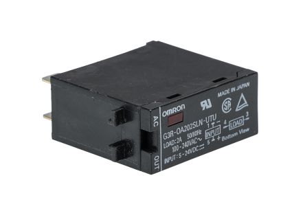 Omron G3R Series Solid State Relay, 2 A Load, Plug-In Mount, 264 V Load
