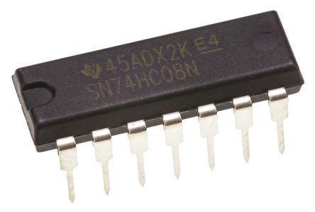 Texas Instruments Logikgatter, 4-Elem., AND, HC, 5.2mA, 14-Pin, PDIP, 2