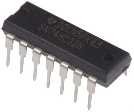 Texas Instruments Logikgatter, 4-Elem., ODER, HC, 5.2mA, 14-Pin, PDIP, 2