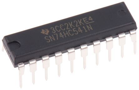 Texas Instruments SN74HC541N Buffer & Line-Driver 8-Bit Puffer, Leitungstreiber HC 3-State Non-Inverting 20-Pin PDIP