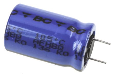 Vishay 136 RVI, THT Aluminium-Elektrolyt Kondensator 220μF ±20% / 63V Dc, Ø 12.5mm X 20mm, Bis 105°C