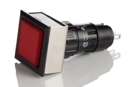 EAO Leuchtmelder 61 Rot, Ausschnitt-Ø 16mm LED Tafelmontage IP 65 Schraub