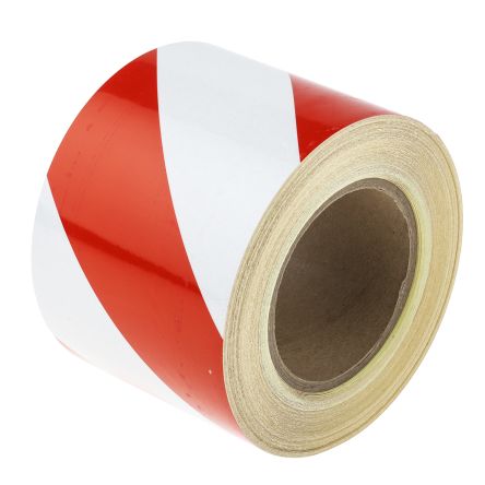 RS PRO 反光胶带, 红色/白色, 25m长, 100mm宽