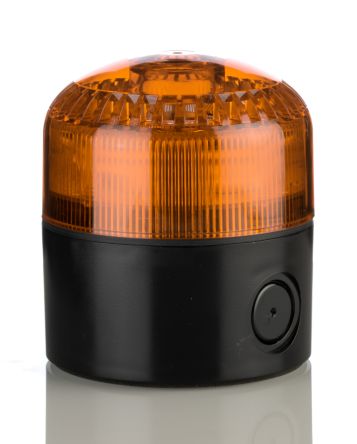 RS PRO Indicator Luminoso Y Acústico LED, 120 → 240 V., Ámbar, 105dB @ 1m, IP65