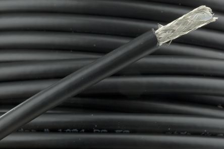 Nexans Black RG58C/U Coaxial Cable, Polyvinyl Chloride PVC, 20m