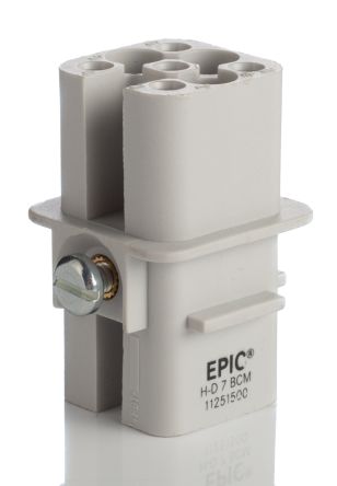 Epic Contact Inserto De Conector De Potencia Hembra, Serie H-D, Configuración 7P+E