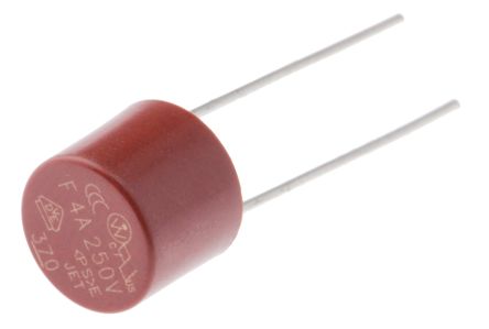 Littelfuse Fusible Miniature, 4A, Type F, 250V C.a., Sortie Radiale