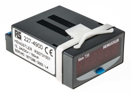Hengstler TICO 731 Aufwärts Zähler LED-Display 6-stellig, Impulse, Max. 7.5kHz, 12 → 24 V Dc