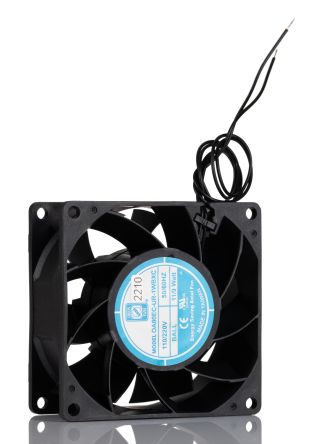 RS PRO AC-Axiallüfter, Kugellager, 90 → 265 V AC / 10 ± 30%W, 80 X 80 X 38mm, 4500U/min, 60 ± 10%cfm