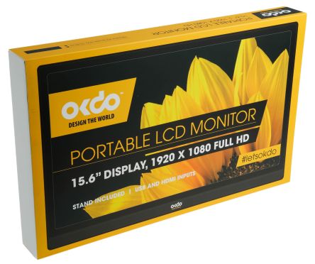 Okdo Monitor HCIV15601, 15.6Zoll, Auflösung Max.1920 X 1080 Pixels, Nein LCD, HDMI 3,5-mm-Kopfhörer, Schwarz