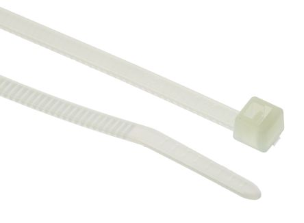 HellermannTyton Cable Tie, Inside Serrated, 150mm X 3.5 Mm, Natural Nylon, Pk-100