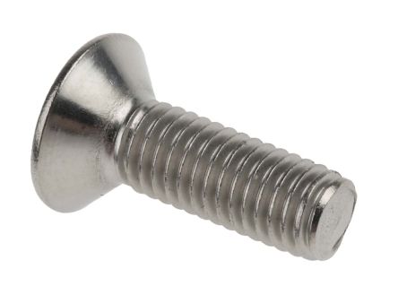RS PRO Plain Stainless Steel Hex Socket Countersunk Screw, DIN 7991, M5 X 16mm
