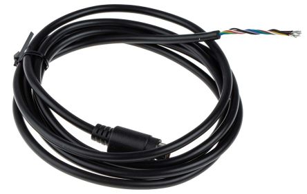 RS PRO Cable DIN Mini DIN De 9 Contactos 2m Negro