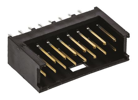 TE Connectivity AMPMODU MOD II Leiterplatten-Stiftleiste Abgewinkelt, 16-polig / 2-reihig, Raster 2.54mm,