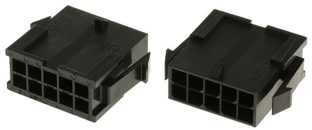 Molex Micro-Fit 3.0 Steckverbindergehäuse Stecker 3mm, 10-polig / 2-reihig Gerade, Tafelmontage Für