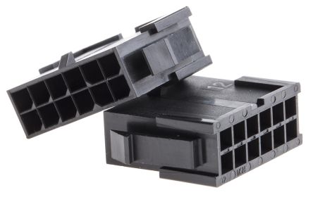 Molex Micro-Fit 3.0 Steckverbindergehäuse Stecker 3mm, 12-polig / 2-reihig Gerade, Tafelmontage Für