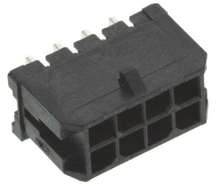Molex Micro-Fit 3.0 Leiterplatten-Stiftleiste Gewinkelt, 8-polig / 2-reihig, Raster 3.0mm, Kabel-Platine,