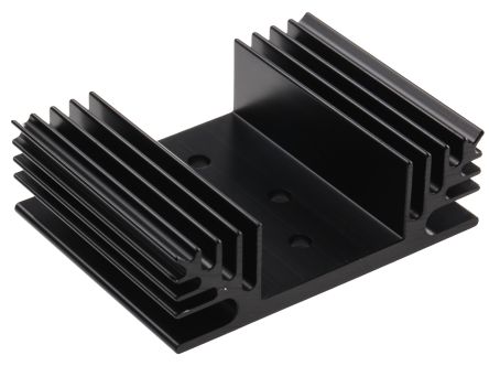 RS PRO 铝散热器 电子散热器, 50 x 65 x 20mm, 3.3K/W, 黑色