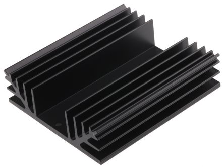 RS PRO 铝散热器 电子散热器, 100 x 88 x 25mm, 1.5K/W, 黑色