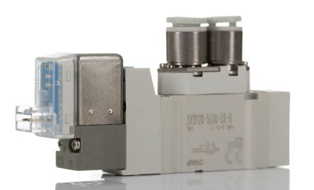 SMC 气动控制阀, SY3000系列, 独立安装, 225.7NL/min, 24V 直流线圈电压, 5/2通道