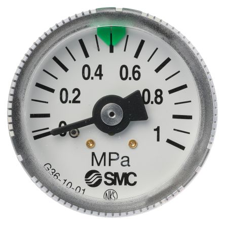 SMC Analogue Pressure Gauge 10bar Back Entry R1/8mm Outside Diameter