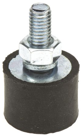 FIBET Gummi Vibrationsdämpfer, Außen-/Innengewinde Puffer M6, Ø 20mm X 33mm