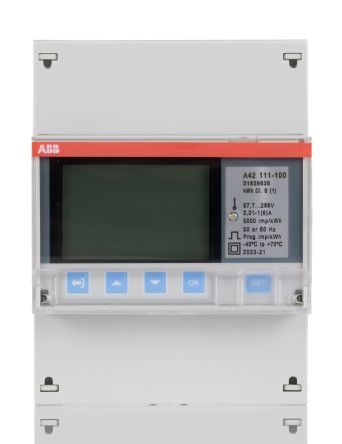 ABB A42 Energiemessgerät LCD, 4-stellig / 1-phasig 1 Ausg., Impulsausgang