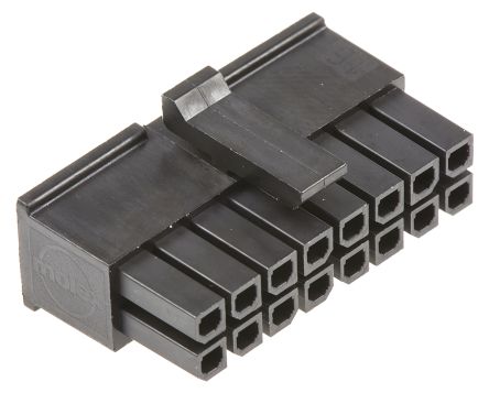 Molex Boitier De Connecteur Femelle, 16 Contacts Sur 2 Rangs, Pas 3mm, Droit, Montage Sur Câble, Série Micro-Fit 3.0