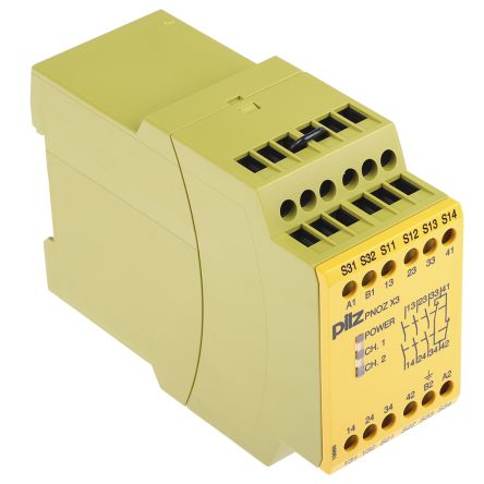 774314 Pilz | Pilz PNOZ X3 24 V dc, 110 V ac Safety Relay Dual Channel