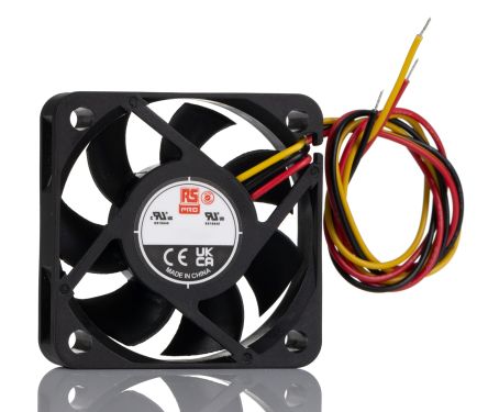 RS PRO Ventilador Axial De 50 X 50 X 15mm, 24 V CC, 1.728W, 5400rpm, Caudal 15cfm, 32dB(A)