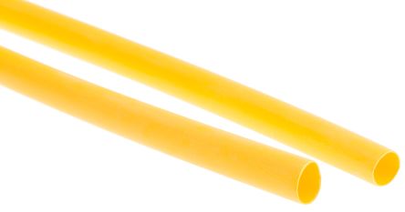 RS PRO Wärmeschrumpfschlauch, Polyolefin Kleberbeschichtet Gelb, Ø 6.4mm Schrumpfrate 3:1, Länge 1.2m