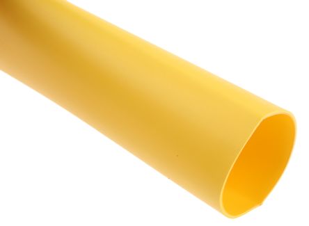 RS PRO Tubo Termorretráctil De Poliolefina Amarillo, Contracción 3:1, Ø 24mm, Long. 1.2m, Forrado Con Adhesivo