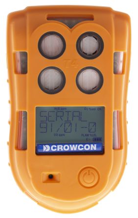 Crowcon Handheld Gas Detector For Carbon Monoxide, Hydrogen Sulphide, Oxygen Detection, Audible Alarm, ATEX Approved -