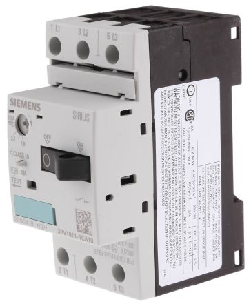 Siemens SIRIUS 3RV1 Motorschutzschalter, 1,8 → 2,5 A 90mm X 45mm