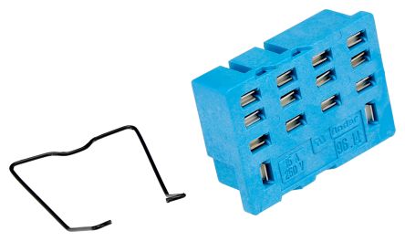 Finder 96 8 Pin 250V ac PCB Mount Relay Socket, for use with 56.34
