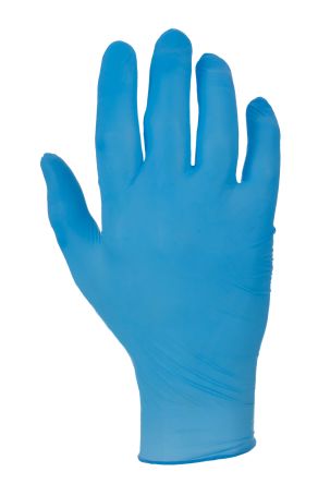 RS PRO Chemikalien Einweghandschuhe Aus Nitril Puderfrei Blau Größe XL, 100 Stück