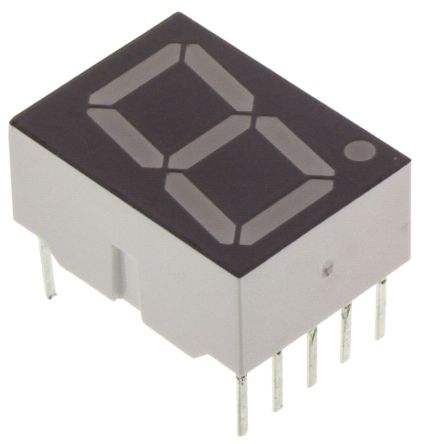 Broadcom LED-Anzeige 7-Segment, Rot 626 Nm Zeichenbreite 11.1mm Zeichenhöhe 20.3mm THT