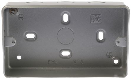 K2946 ALM MK Electric | MK Electric Grey 2 Gang Plug Socket, 2 Poles ...