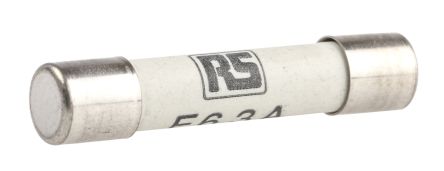 RS PRO 陶瓷保险管, 6.3A, 500V 交流, 6.3 x 32mm, 熔断速度F