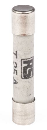 RS PRO 陶瓷保险管, 25A, 440V 交流, 6.3 x 32mm, 熔断速度T