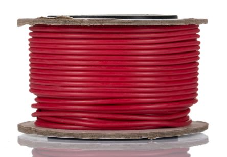 RS PRO Einzeladerleitung 0,5 Mm², 20 AWG 25m Rot Silikongummi Isoliert 16/0,2 Mm Litzen