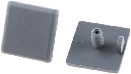 FlexLink Grey Square End Cap, 22 Mm Strut Profile, 5.5mm Groove