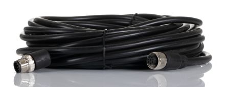 RS PRO Câble D'actionneur 8 Conducteurs, M12 Femelle Vers M12 Mâle, 10m