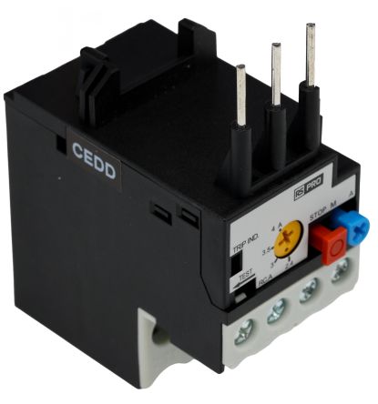 RS PRO Thermal Overload Relay 1NC/1NO, 4 A F.L.C, 4 A Contact Rating, 5.4 W, 4000 V ac, RSPROOL12