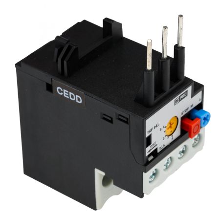 RS PRO Thermal Overload Relay 1NC/1NO, 6 A F.L.C, 6 A Contact Rating, 5.4 W, 4000 V ac, RSPROOL12